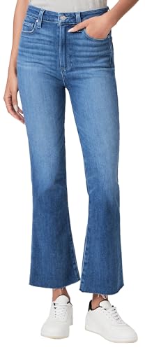 PAIGE Women's Claudine Raw Hem Jeans Slim Fit StraightLeg Comfort Stretch Casual Jeans